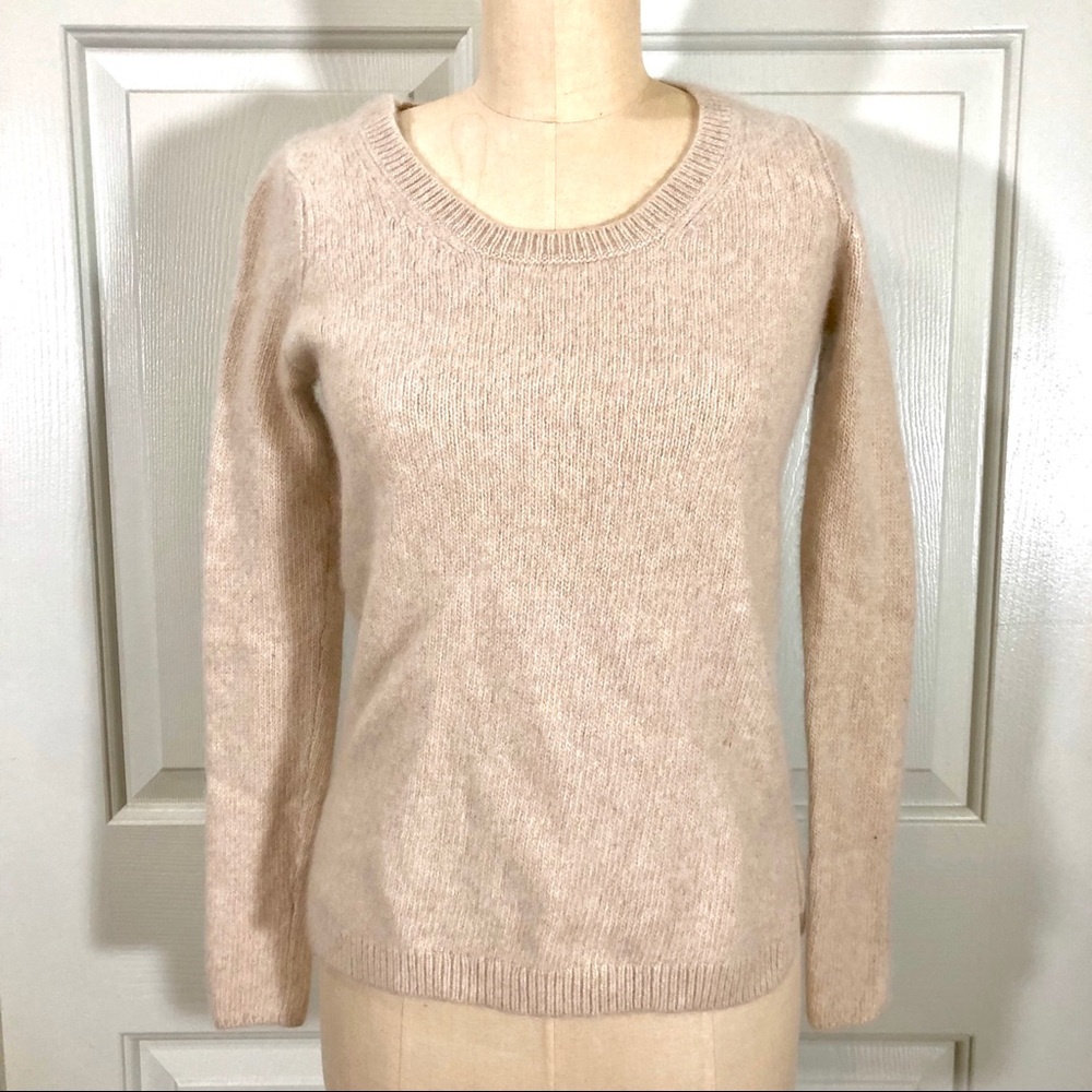 J Brand Cashmere Crewneck Sweater Beige Size Small